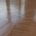Elegant Wooden Flooring Components With Geometric Interlocking Pattern And Natural Grain 3d model