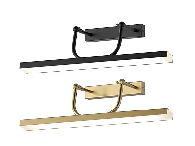 Modern Black and Gold Linear Design Wall Sconces for Interior Lighting 3d model