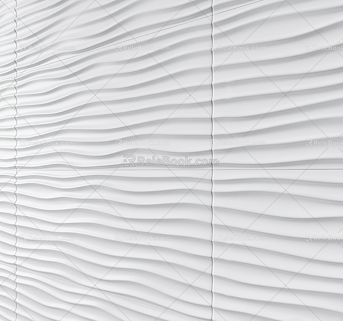 Modeling wall tile, three-dimensional wall tile, water corrugated wall tile 3d model