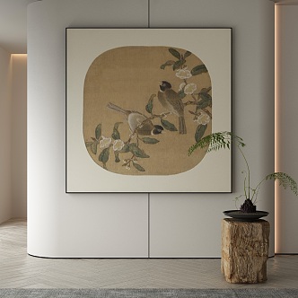 New Chinese Decorative Painting 3d model