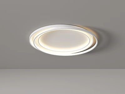 Modern Round Ceiling Light With Layered Circular Rings And Illumination 3d model
