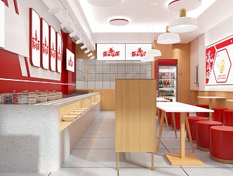 Modern Fast Food Restaurant 3d model