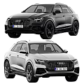 Silver Audi SUV Exterior With Matrix Headlights LED Taillights And Sporty Design