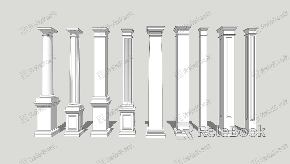 European Roman Column Roman Column Square Column Round Column Decorative Column model