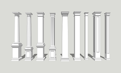 European Roman Column Roman Column Square Column Round Column Decorative Column 3d model