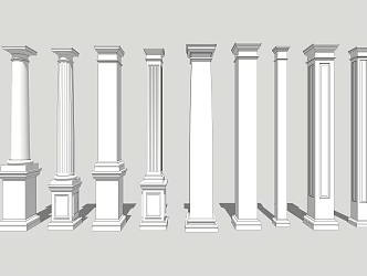 European Roman Column Roman Column Square Column Round Column Decorative Column 3d model