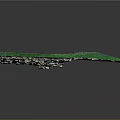3D Model of Ancient Ruins With Circular Stone Structure Green Vegetation and Stone Pavement