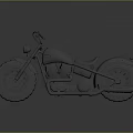Classic Vintage Motorcycle Design With Large Tires And Chrome Exhaust Pipes