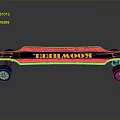 Black Skateboard with Yellow KOOWHEEL Lettering and Four Rubber Wheels