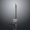 Detailed Metal Knife Design With Wooden Handle And Sharp Blade