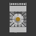 Modern Single Burner Gas Stove With Stainless Steel Surface And Knob Control