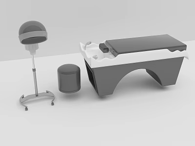 Modern Bathroom Accessories Set with Toilet Brush Soap Dish and Trash Can Holder 3d model