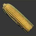 Fresh Peeled Corn With Yellow Kernels And Green Husks On Dark Surface
