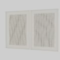 Modern White 3D Striped Wall Decor Artwork For Home Decoration