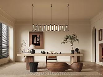 Middle Ancient Style Tea Room Study 3d model