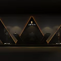 Samsung Storefront Display With W23 5G Smartphone And Modern Black Gold Design