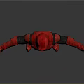 Man In Red And Black Superhero Costume Standing With Arms Outstretched