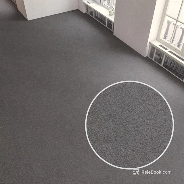 Gray Carpet Floor Texture Close Up View For Modern Interior Spaces 3d model 