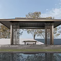New Chinese Pavilion Landscape Pavilion Courtyard Pavilion Gazebo 3d model