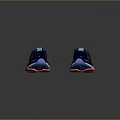 New Balance Blue Running Shoes With Red Accents Mesh Upper And White Sole