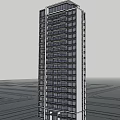 Modern High Rise Residential Building With Glass Facade And Urban Design