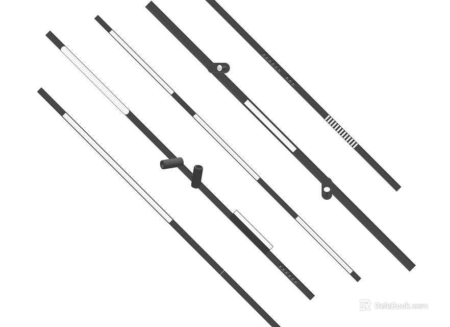 Modern LED Downlights And Spotlights With Black White Design For Interior Ceiling Lighting 3d model