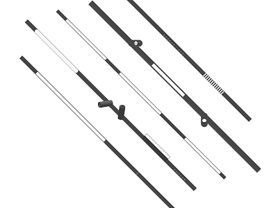 Modern Spotlights Track Lights 3d model