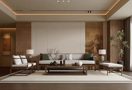 Song style living room 3d model
