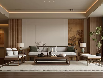 Song style living room 3d model