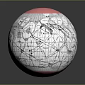 Decorative Globe Featuring World Map Pattern And Pink Dome Top
