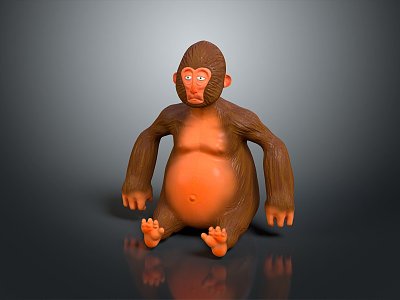 Monkey Cartoon Monkey Anime Monkey Stylized Monkey Fantasy Style Monkey Toy 3d model