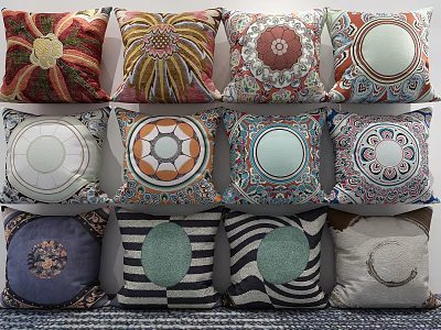 European-style pillow 3d model