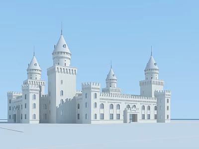 European Castle Snow Castle 3d model