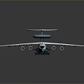 Light Blue And White Aircraft With Blue Radar Dome Red Star Emblems And Wing Engines