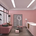 Aerial Yoga Studio With Pink Exercise Balls Yoga Mats And Mirror Walls