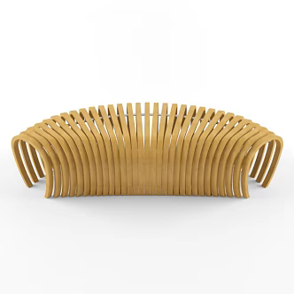Public chair 3d model