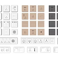 Modern switch socket switch 3d model