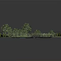 Outdoor Skate Park With Concrete Ramps Blue Areas Grass Trees And Railings