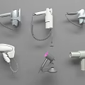 Various Hair Dryer Designs With Different Styles And Modern Structures 3d model