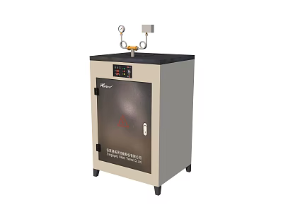 Industrial Electric Furnace with Digital Control Panel Pressure Gauge and Stainless Steel Cabinet 3d model