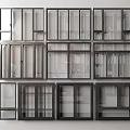 Various Styles of Modern Casement Windows with Black Frames and Transparent Glass