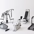 Sports Equipment Set With Treadmill Multifunctional Trainer Exercise Bike And Fitness Bench