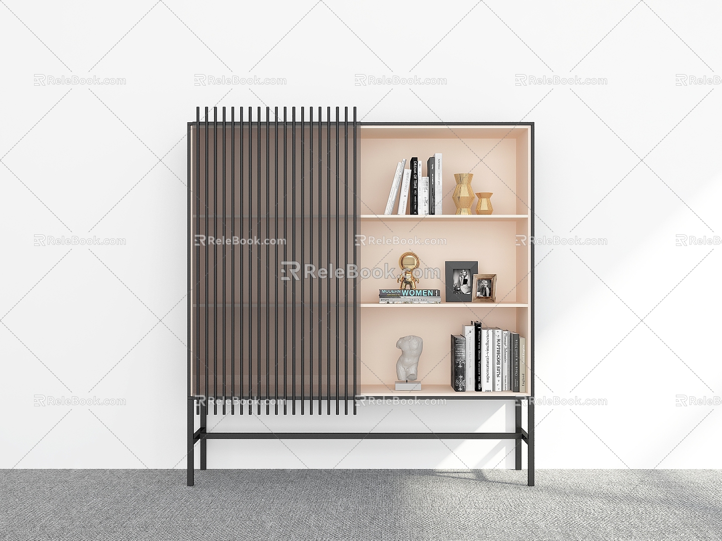 Modern Bookcase Bookcase Decoration Floor Bookcase Storage Cabinet Decoration Bookcase 3d model