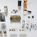 Modern Sofa And Coffee Table Set With Fabric Upholstery And Wooden Table Top
