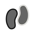 Modern Organic Shaped Mirrors With Black And White Frames For Home Decor