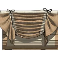 Elegant Roman Blinds With Pleated Linen Fabric And Decorative Bow Ties