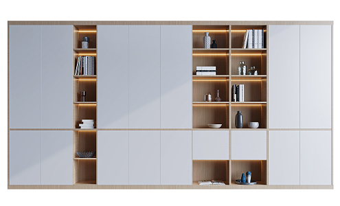 Modern bookcase 3d model