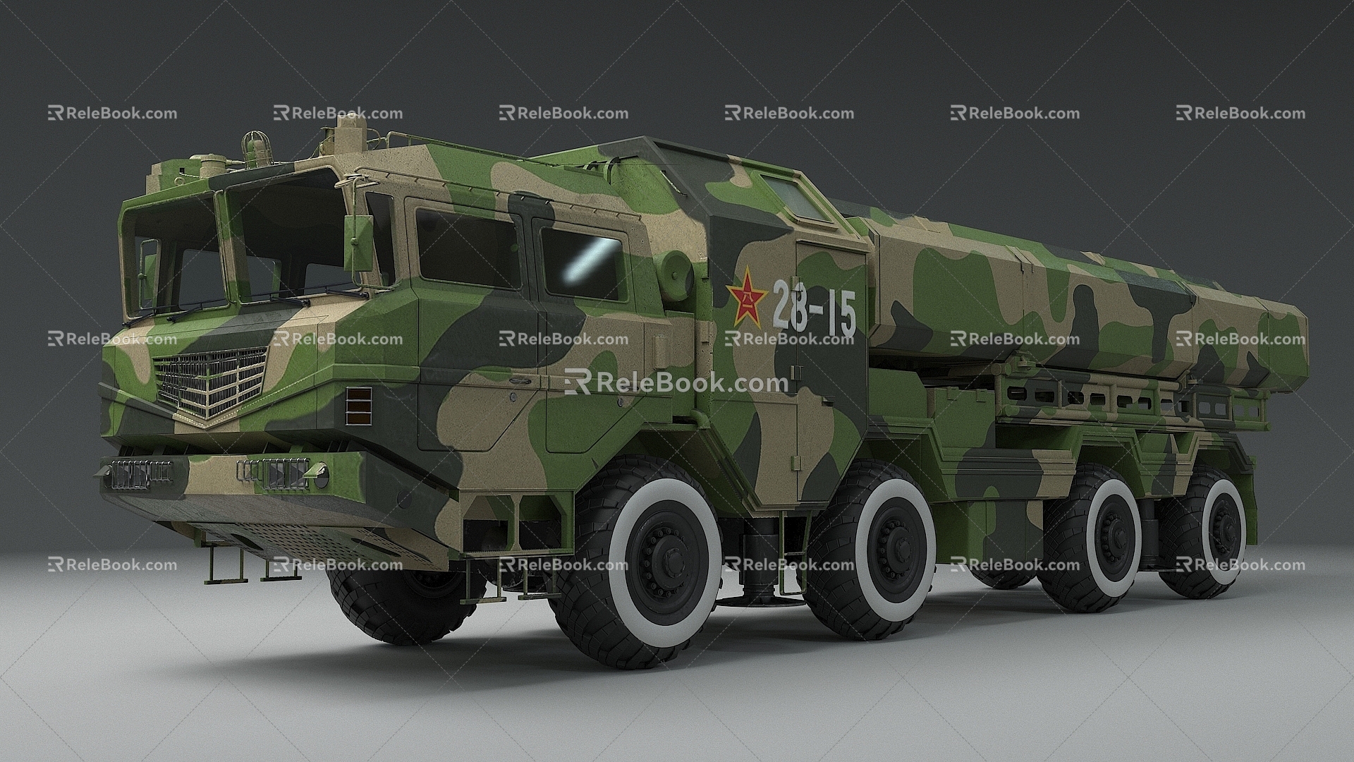 Changjian 10 cruise missile CJ10 Dongfeng 10 DF10 East China Sea 10 DH10 Changjian 10 land-based cruise guide 3d model