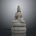 Exquisite Seated Buddha Sculpture Featuring Intricate Lotus Base Traditional Carving