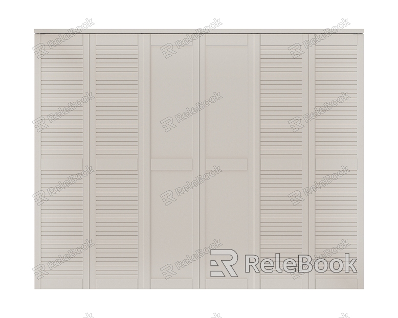 Fixed shutter flat plate folding door model